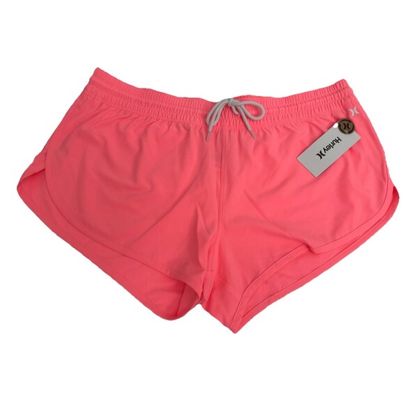 Hurley Women’s Phantom Solid 2.5” Boardshorts Pink/Orange Size XL New - Picture 2 of 12